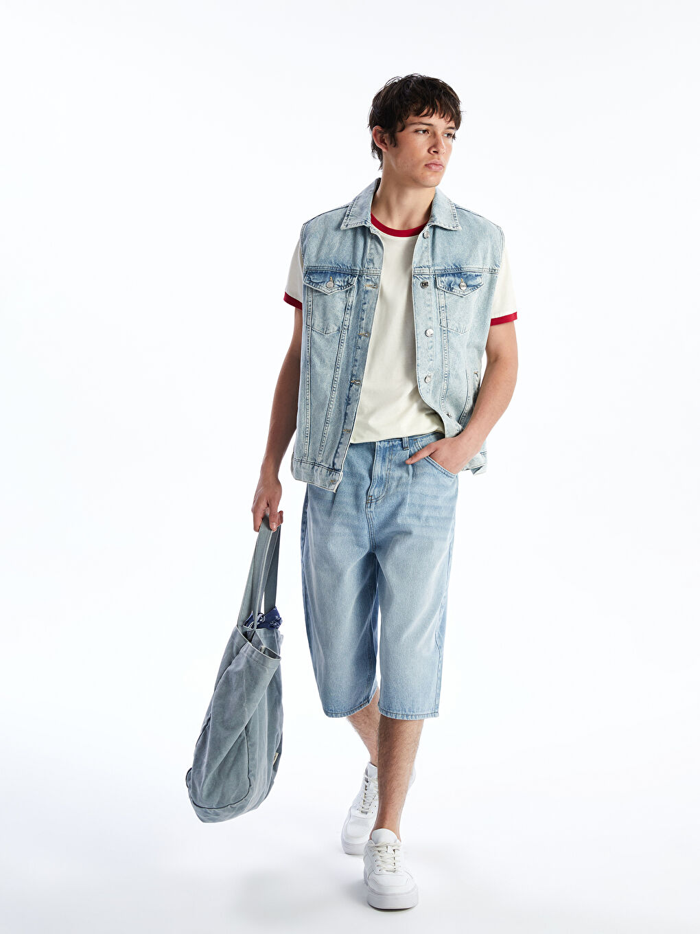 LCW Jeans Relaxed Fit Men's Jean Shorts -S5EU74Z8-311