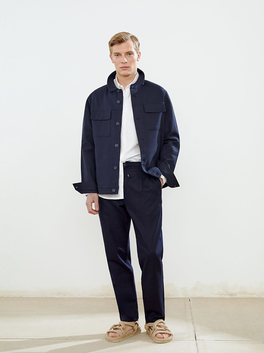 Standard Pattern Jacket Collar Pocket Men's Thin Coat -S5EU91Z8-RFH