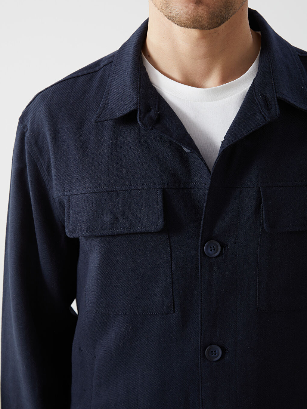 Standard Pattern Jacket Collar Pocket Men's Thin Coat -S5EU91Z8-RFH
