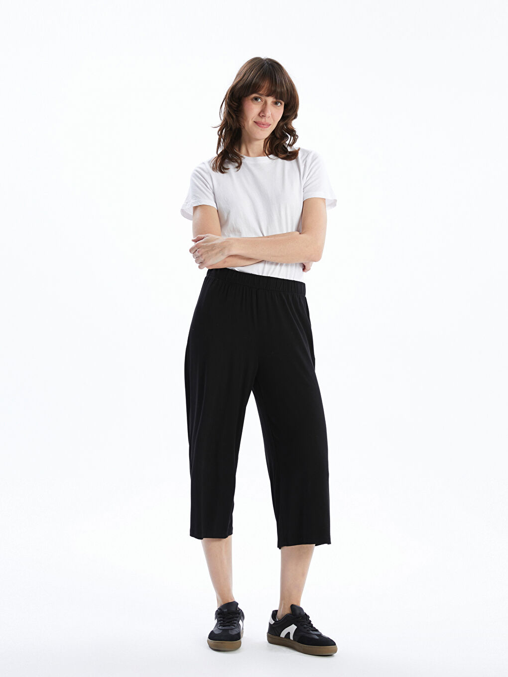 Elastic Waist Capri -S5EV06Z8-CVL