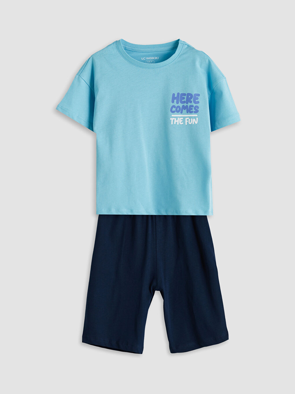 Crew Neck Boys' Shorts Pyjama Set -S5EV10Z4-QXN
