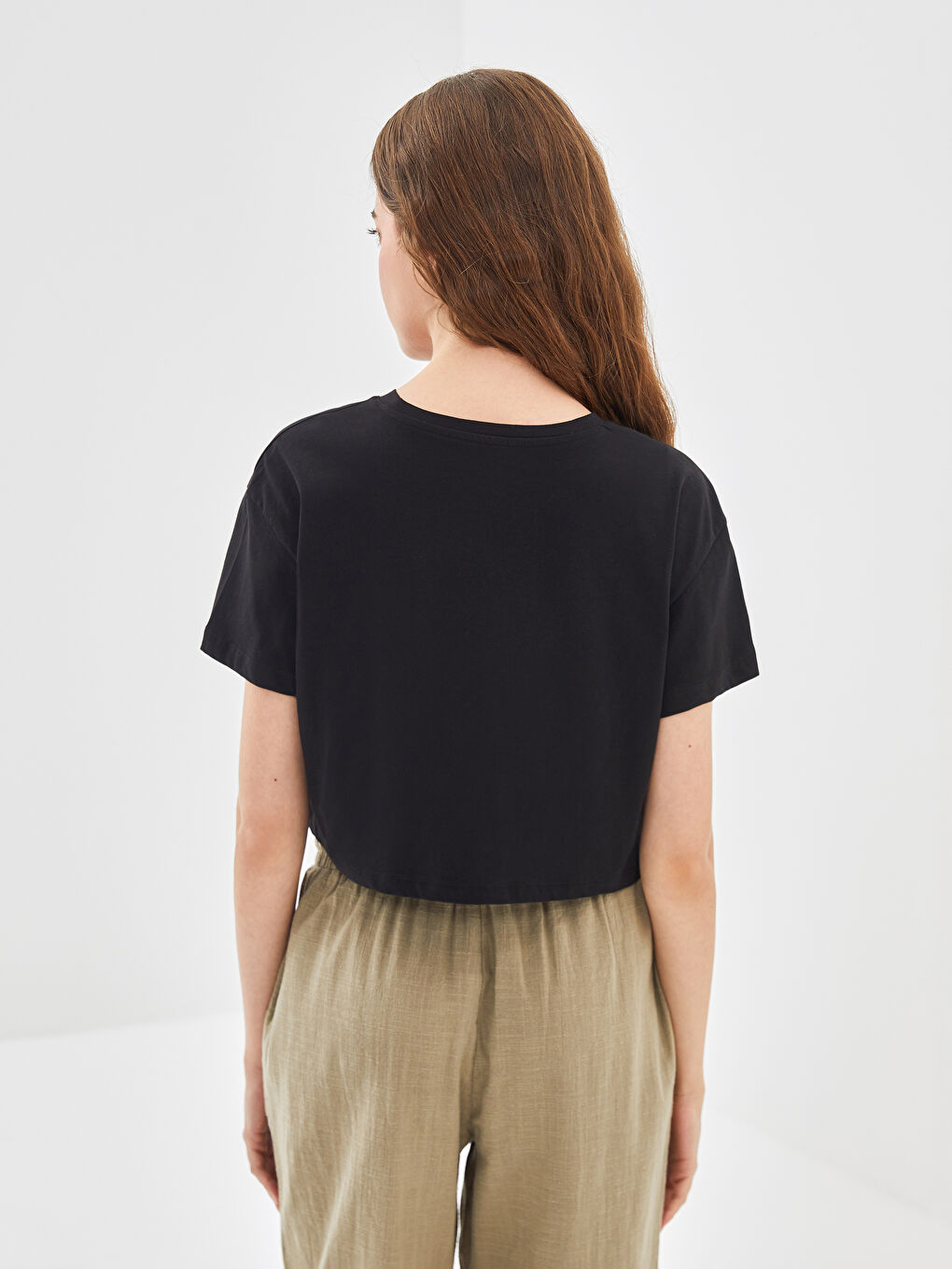 Crew Neck Women's Crop -S5EV13Z8-CVL
