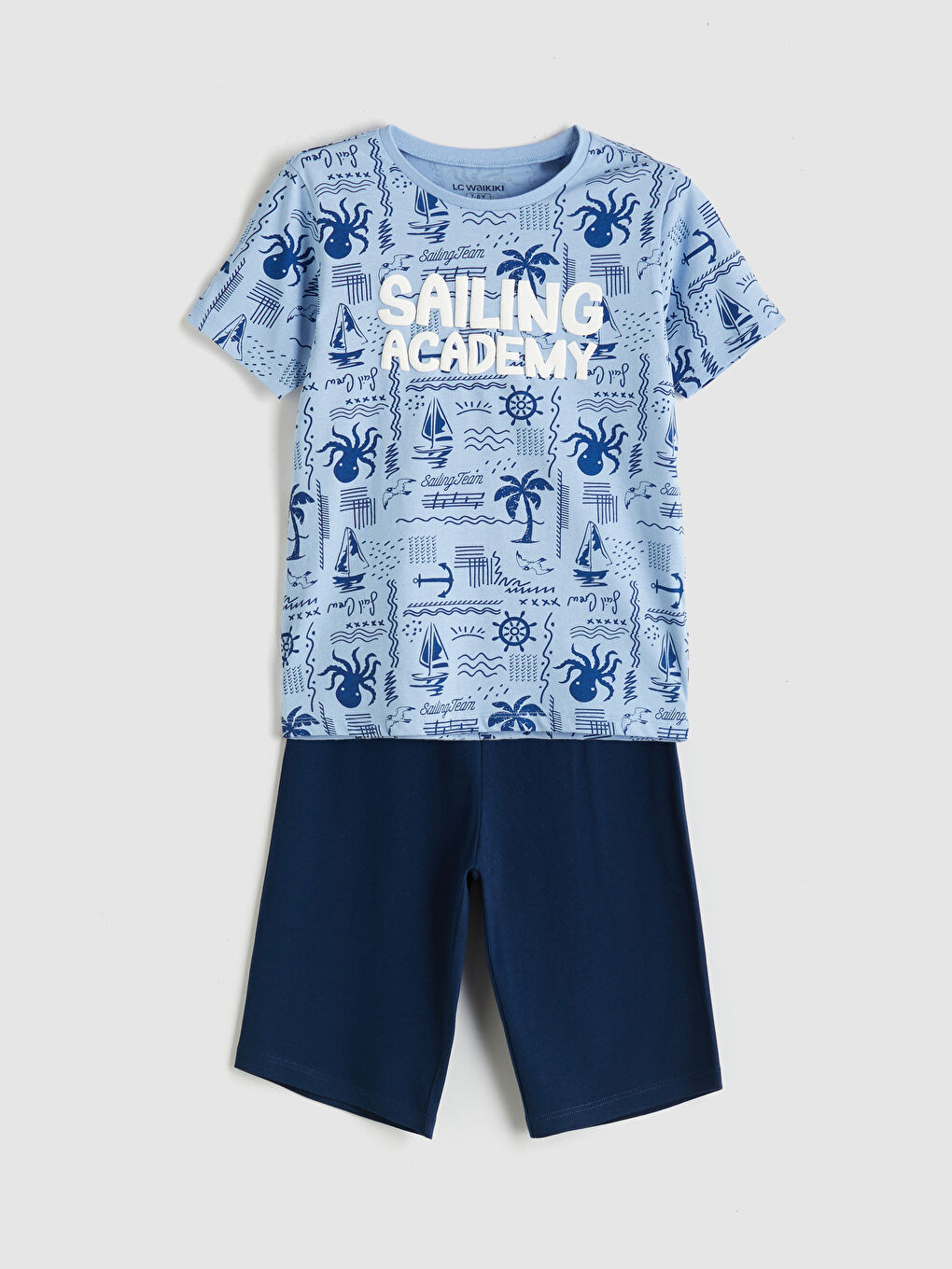 Crew Neck Boys' Shorts Pyjama Set -S5EV16Z4-LQQ