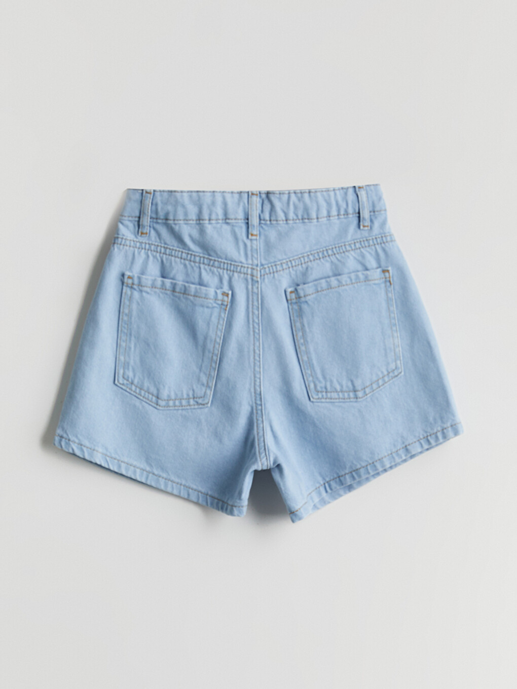 Elastic Waist Rhinestone Embellished Girls' Jean Shorts-2