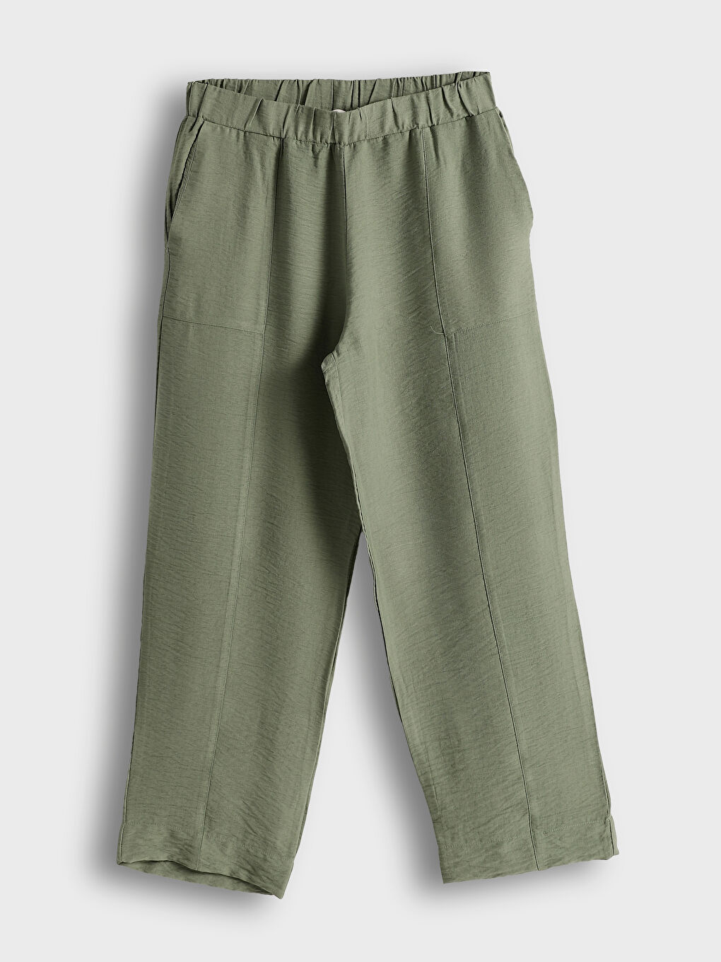 Pantalone za žene sa lastišem u struku -S5EV36Z8-DPN