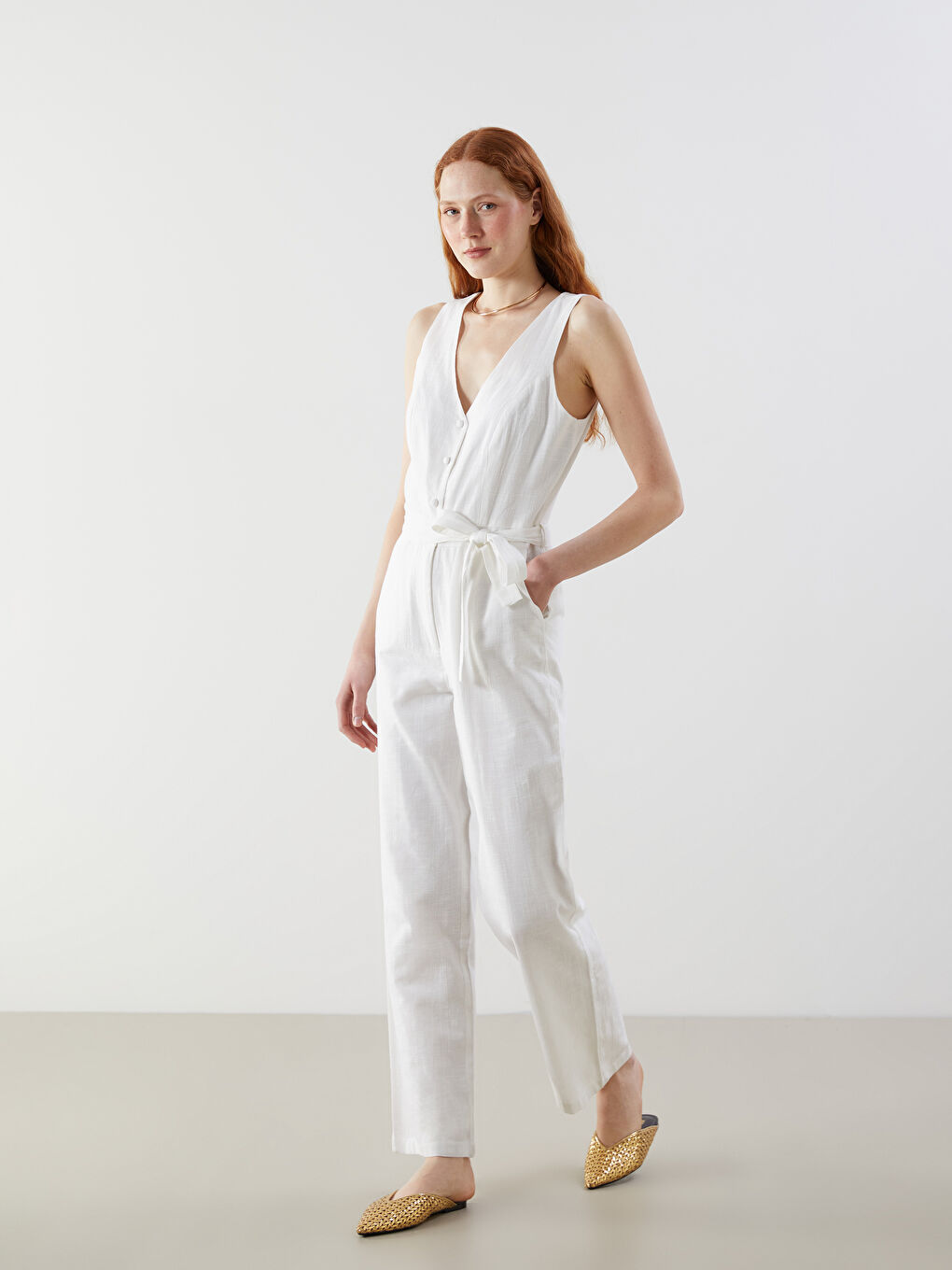 LCW Vision Woman WHITE Jumpsuit -S5EV54Z8-Q6K