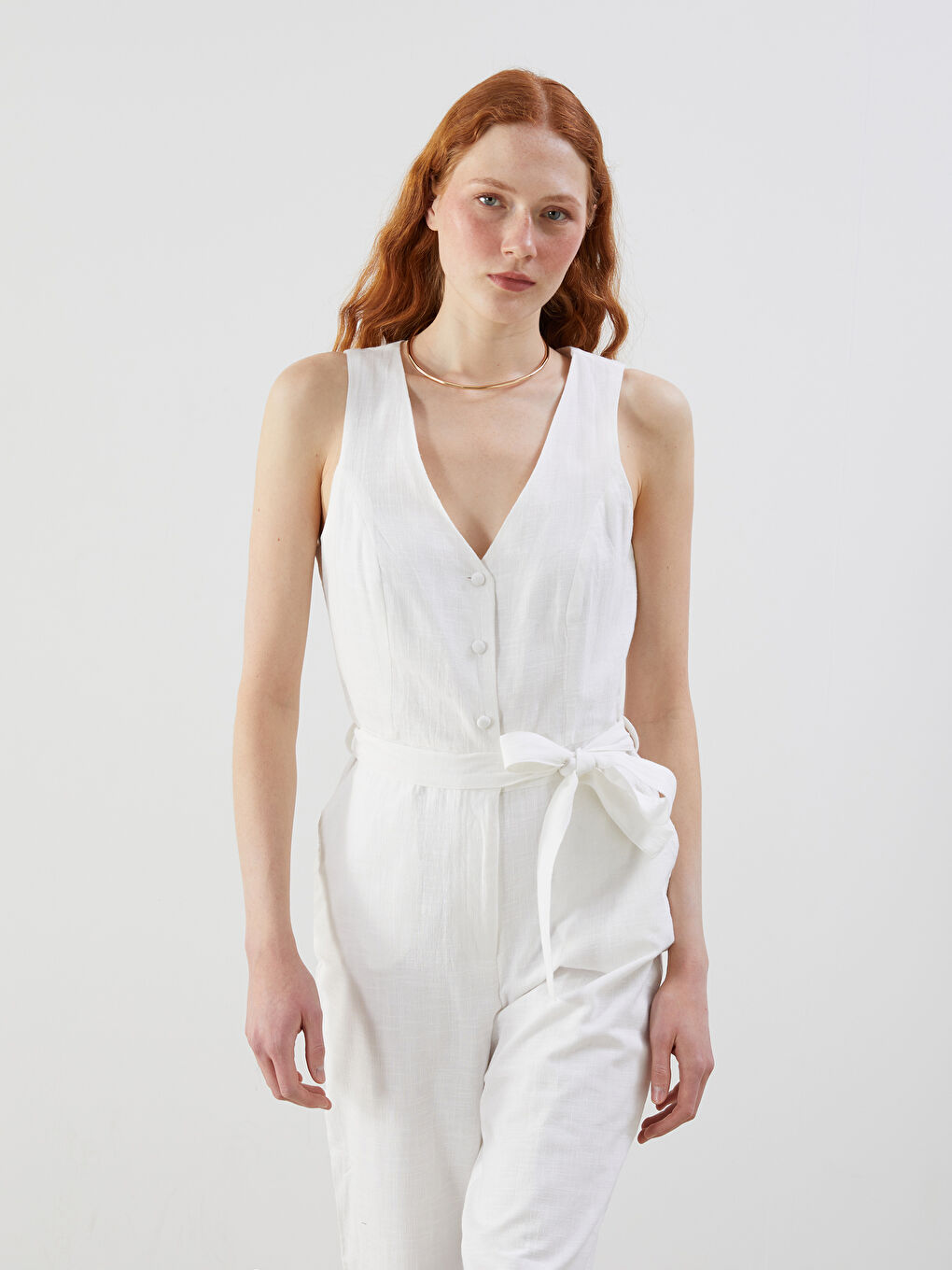 LCW Vision Woman WHITE Jumpsuit -S5EV54Z8-Q6K