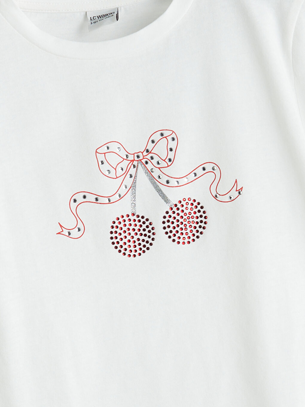 Crew Neck Stone Detailed Girls' T-Shirt -S5EV63Z4-FDU