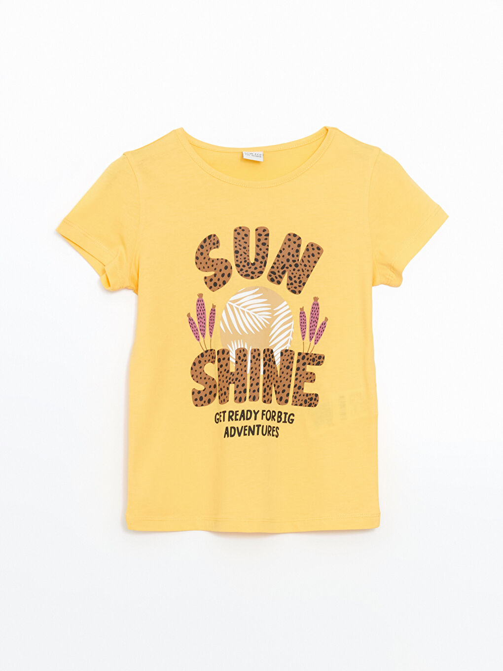 Turuncu Bisiklet Yaka Kız Çocuk Tişört