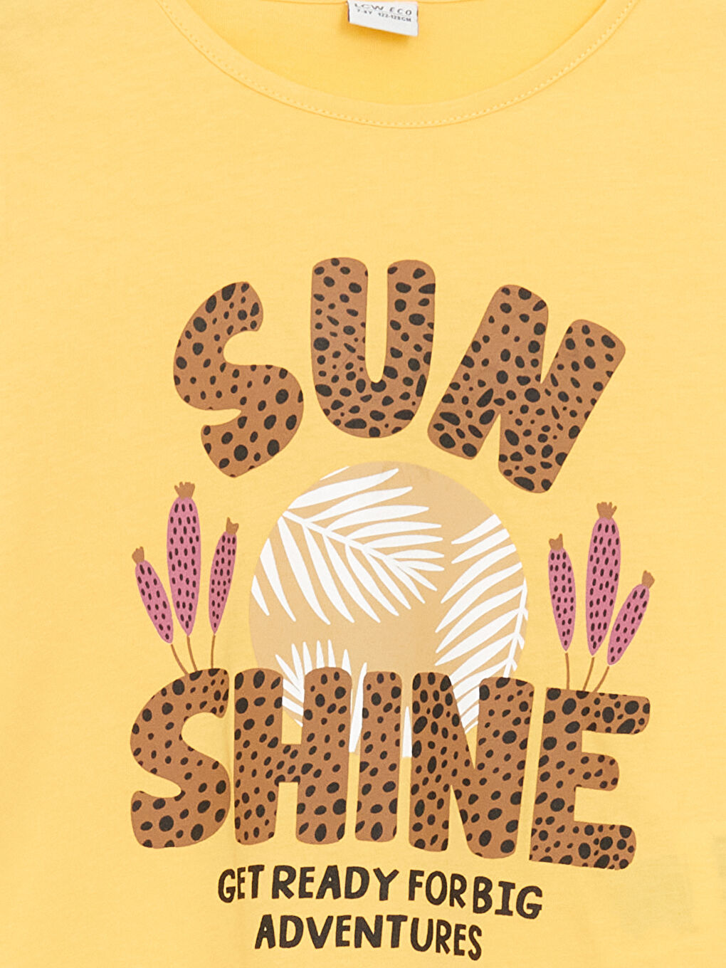 Turuncu Bisiklet Yaka Kız Çocuk Tişört-1