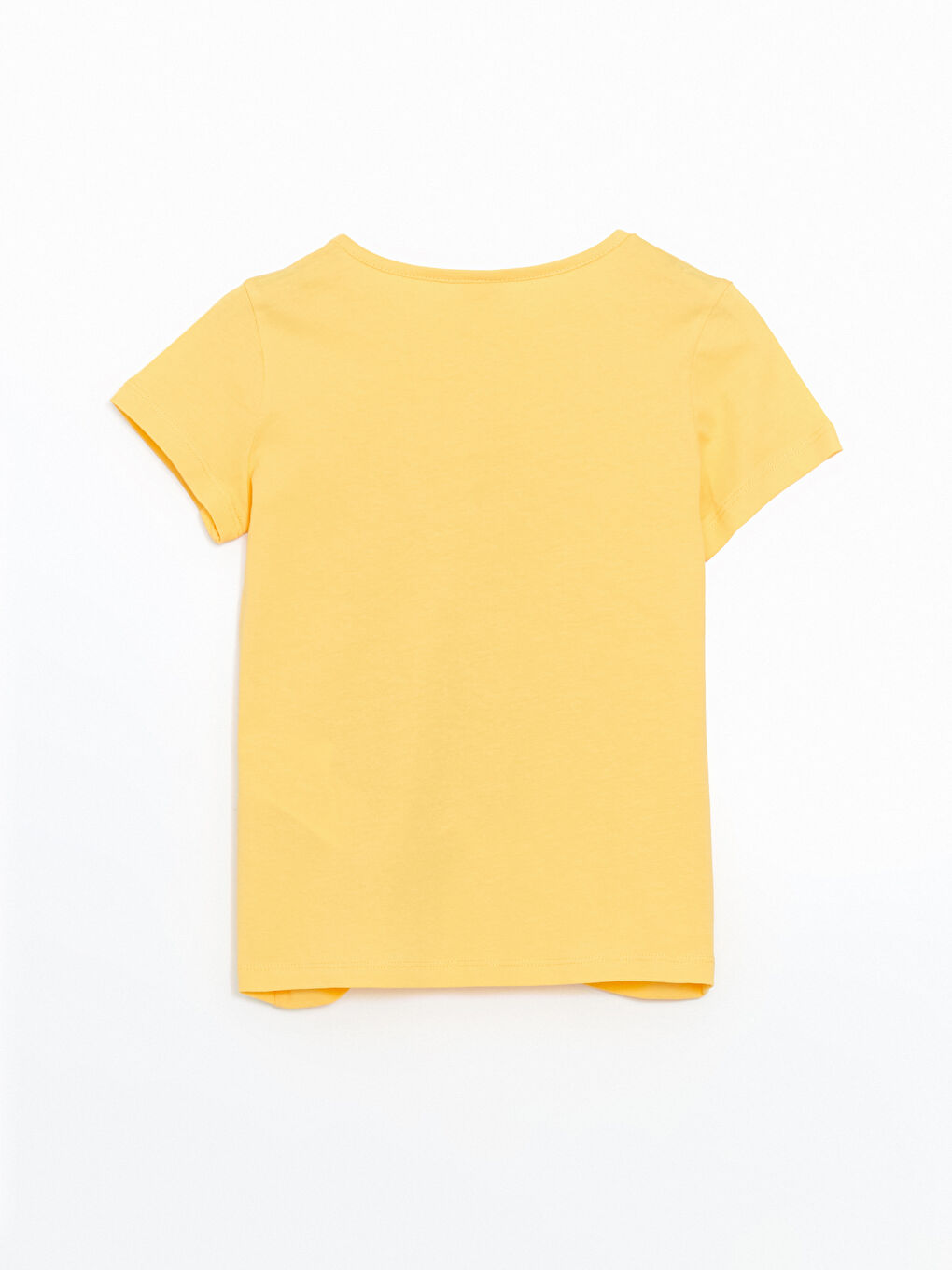 Turuncu Bisiklet Yaka Kız Çocuk Tişört-2