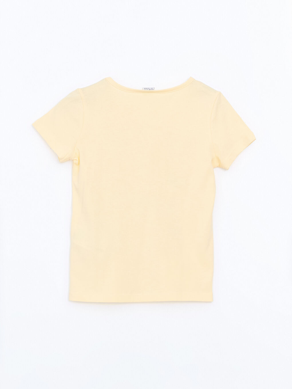 Sarı Bisiklet Yaka Kız Çocuk Tişört-2