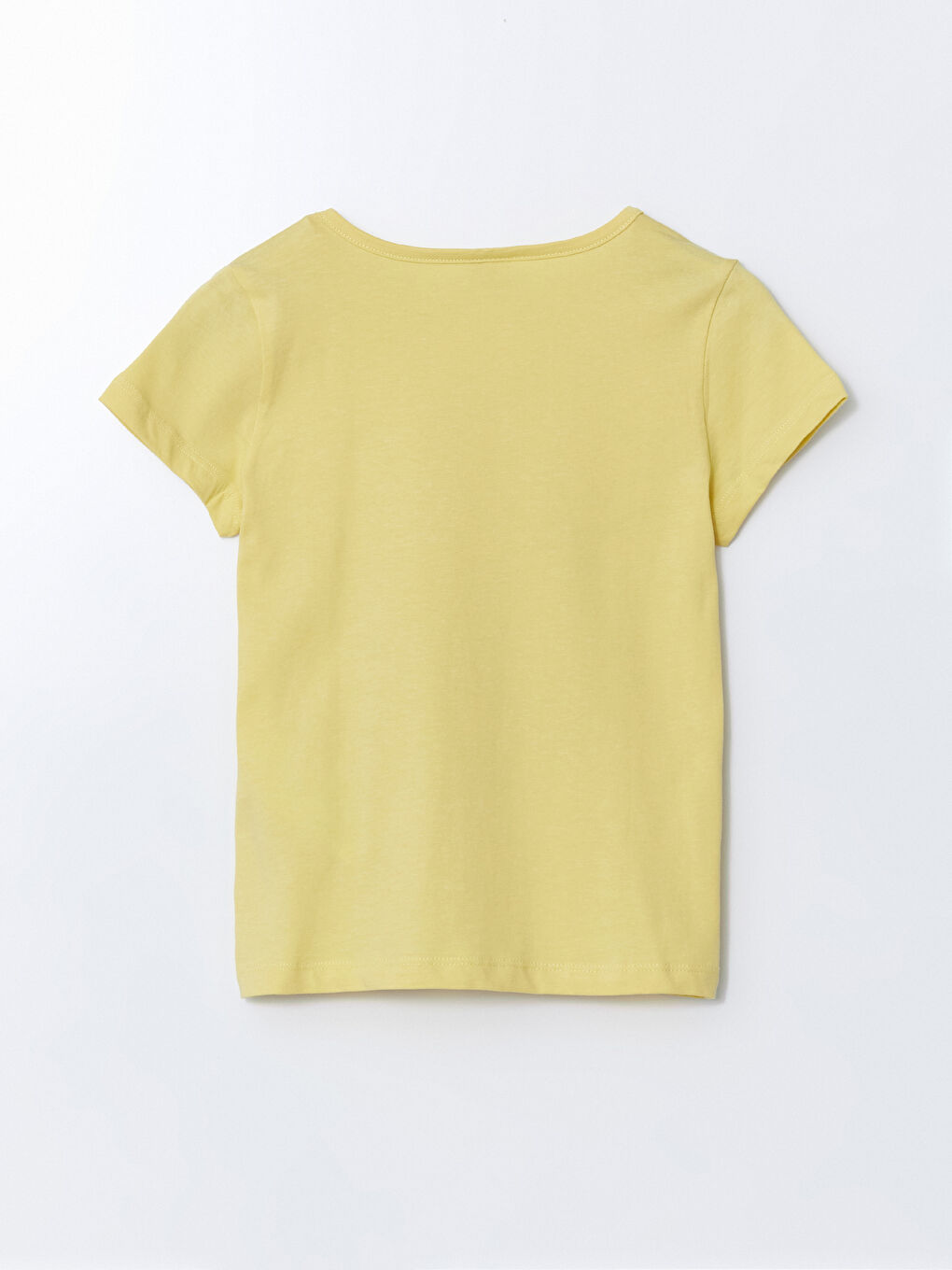 Sarı Bisiklet Yaka Kız Çocuk Tişört-2