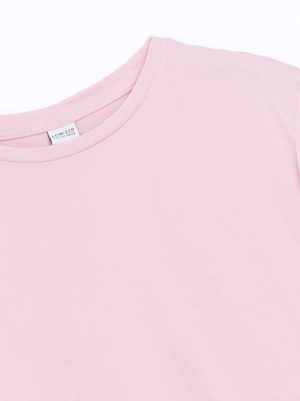 Lila Bisiklet Yaka Kız Çocuk Tişört-1