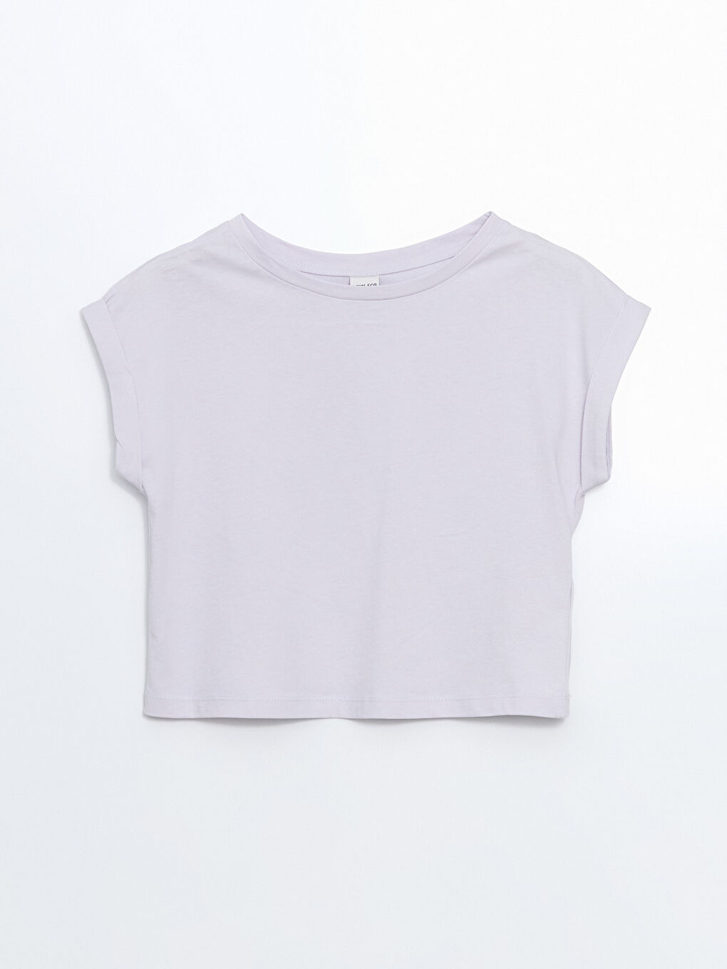 Lila Bisiklet Yaka Kız Çocuk Tişört