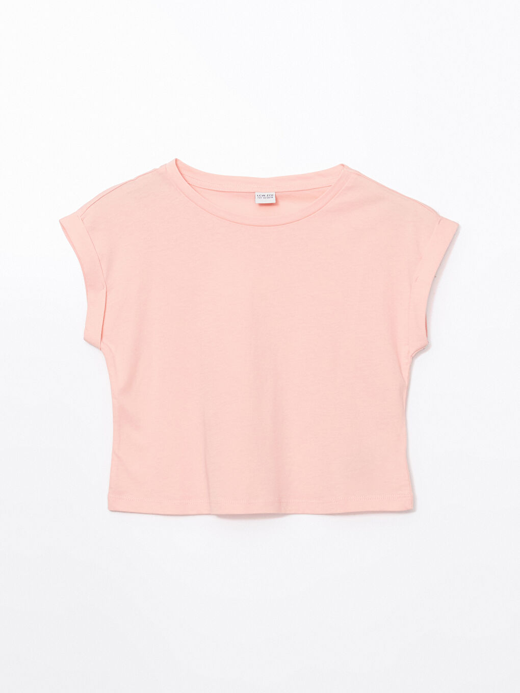 Pembe Bisiklet Yaka Kız Çocuk Tişört