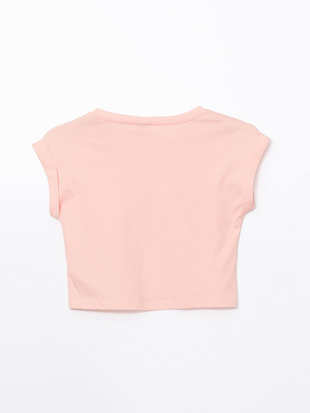 Pembe Bisiklet Yaka Kız Çocuk Tişört-2