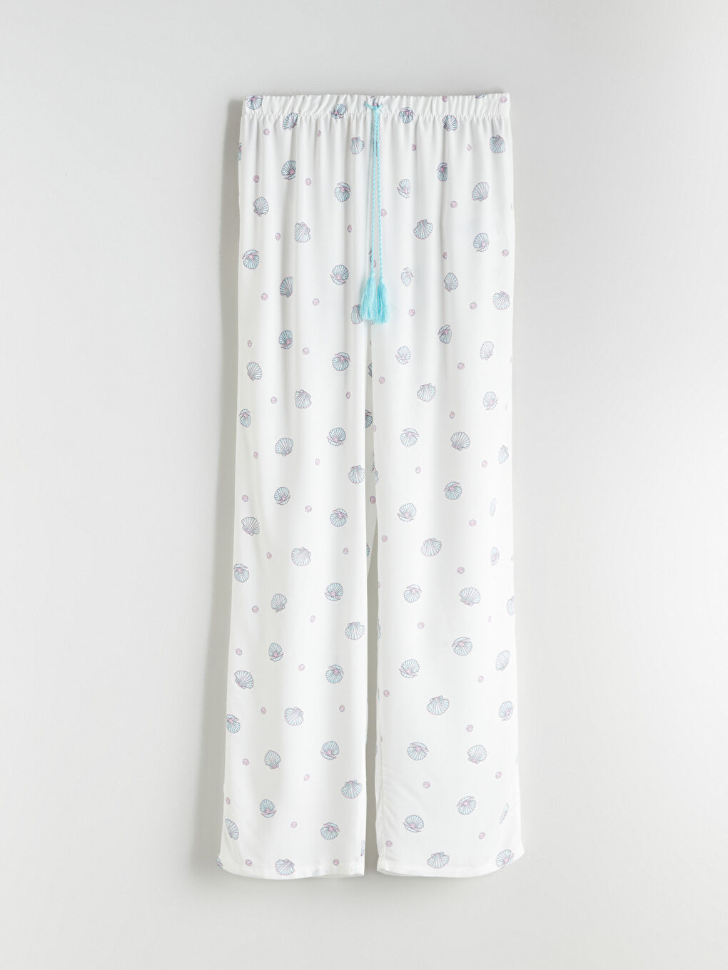 Ekru Gömlek Yaka Baskılı Kadın Pijama Üstü-7