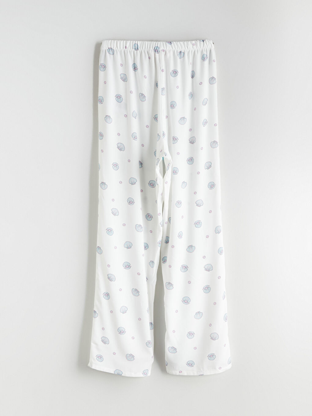 Ekru Gömlek Yaka Baskılı Kadın Pijama Üstü-8