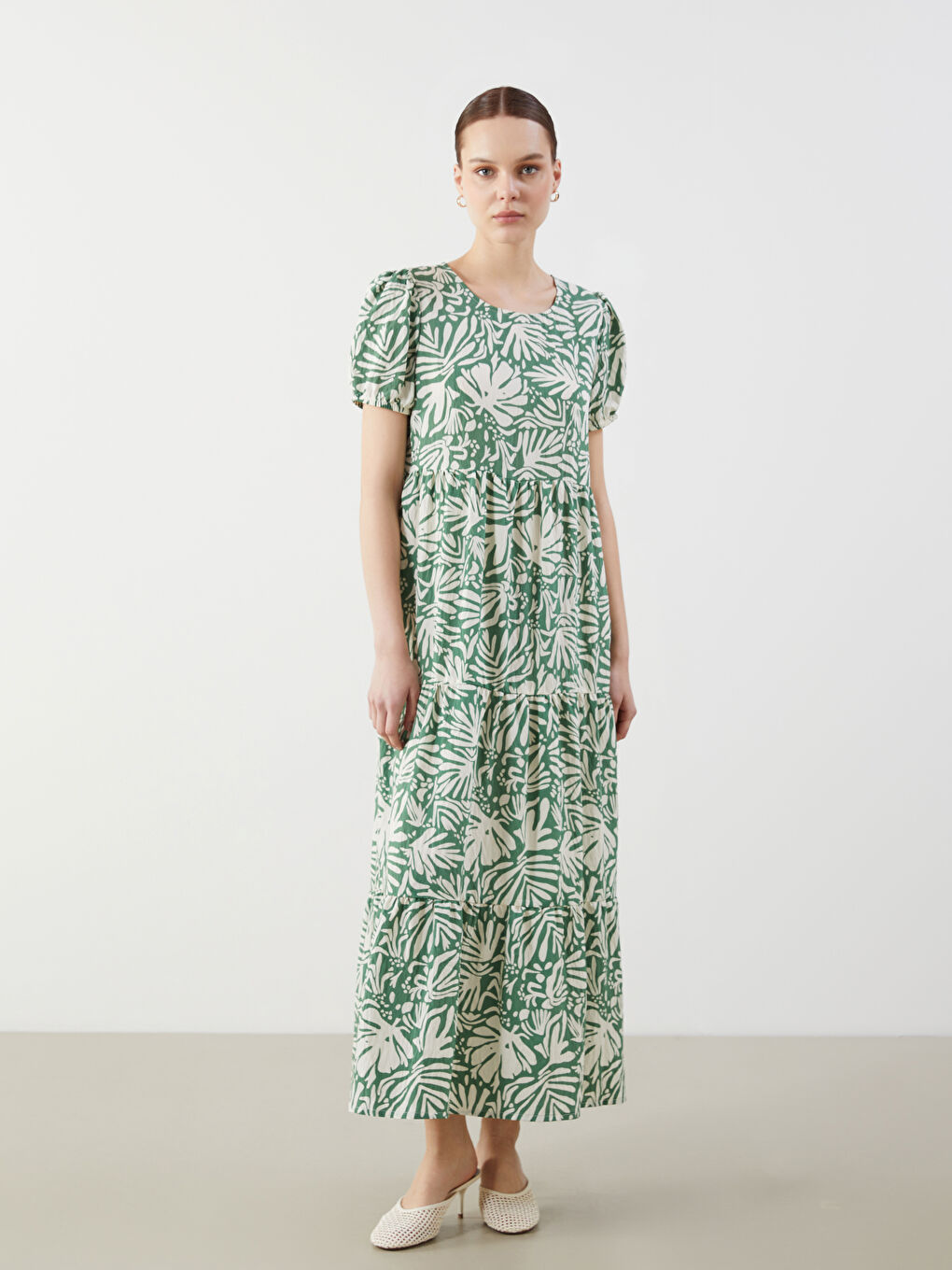 LCW Comfort Woman GREEN Dress -S5EY13Z8-LRR