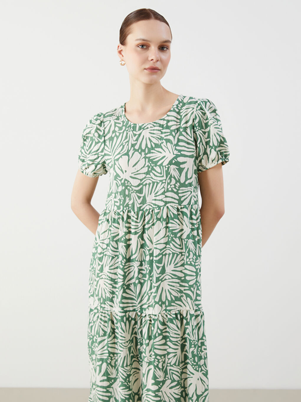 LCW Comfort Woman GREEN Dress -S5EY13Z8-LRR