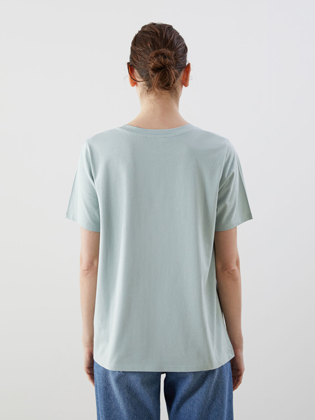 LCW Comfort Crew Neck Mont Blanc Printed Women's T-Shirt -S5EY21Z8-FLL