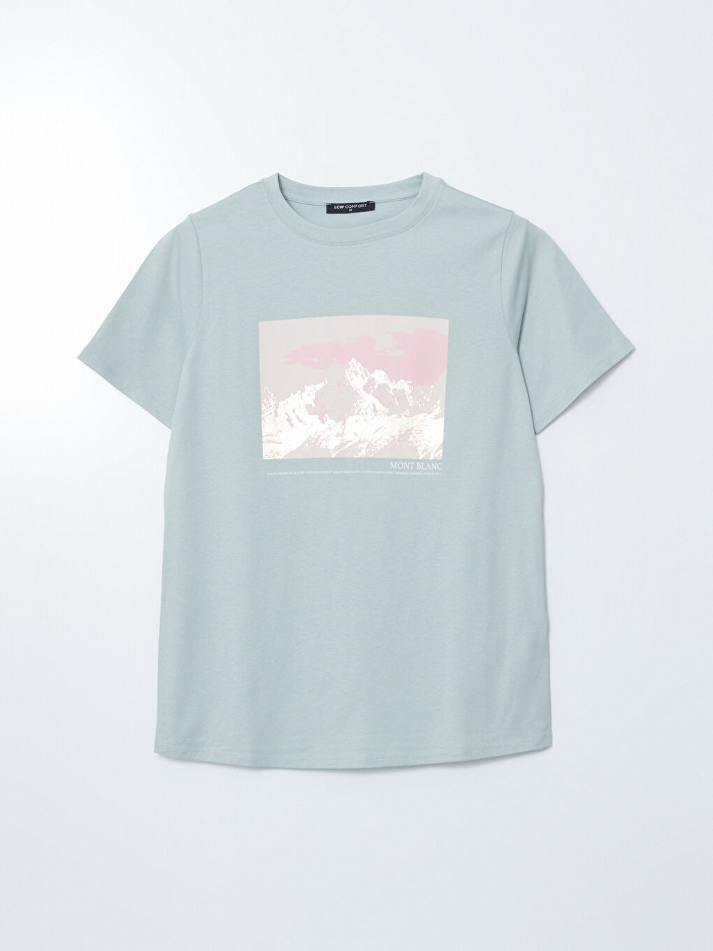 LCW Comfort Crew Neck Mont Blanc Printed Women's T-Shirt -S5EY21Z8-FLL