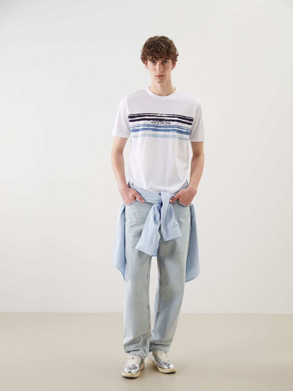 Crew Neck Printed Jersey Men's T-Shirt-1