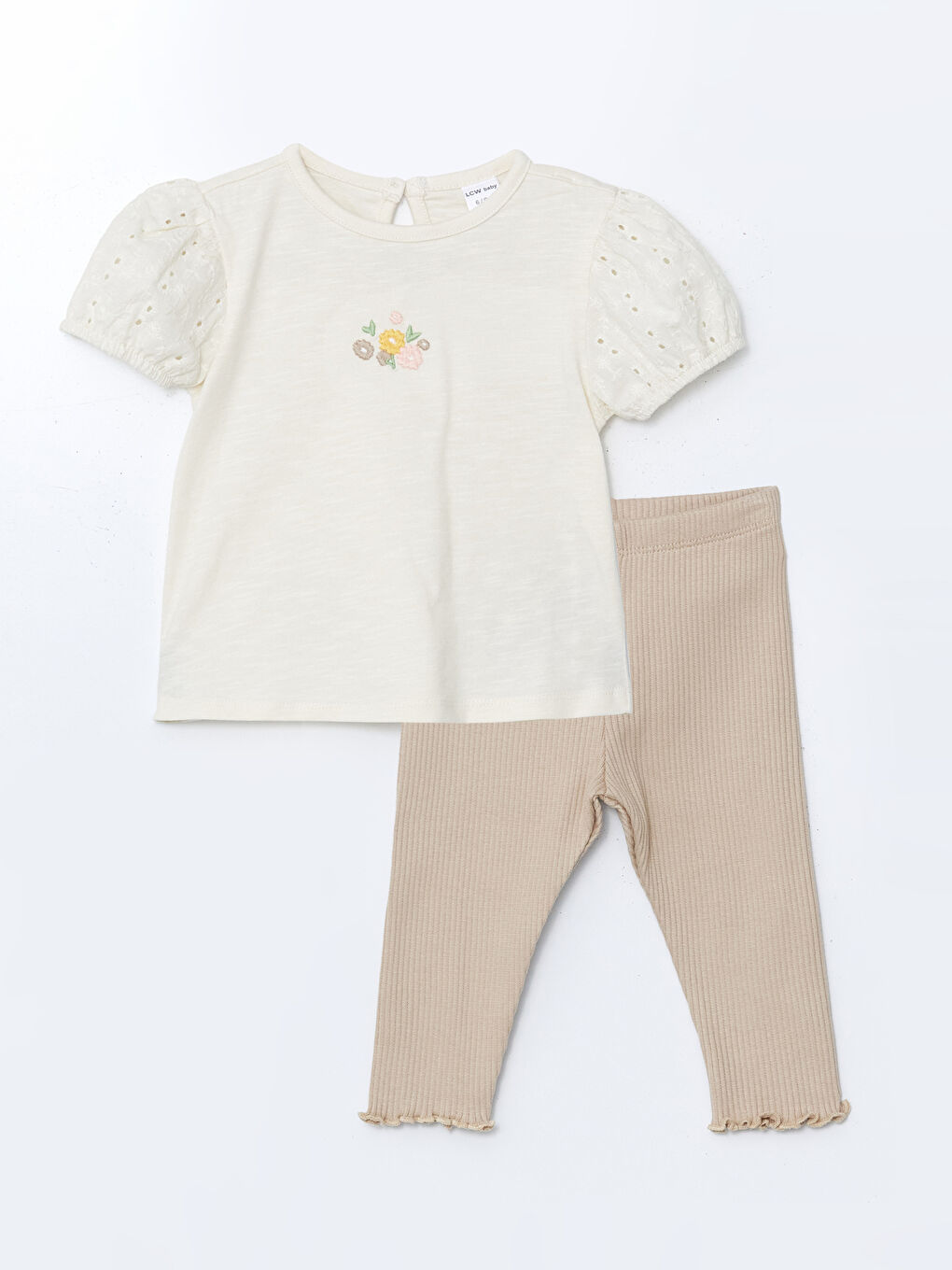 Embroidered Girl'S Baby T-Shirt And Sweatpants 2-Pack -S5EY85Z1-FDL
