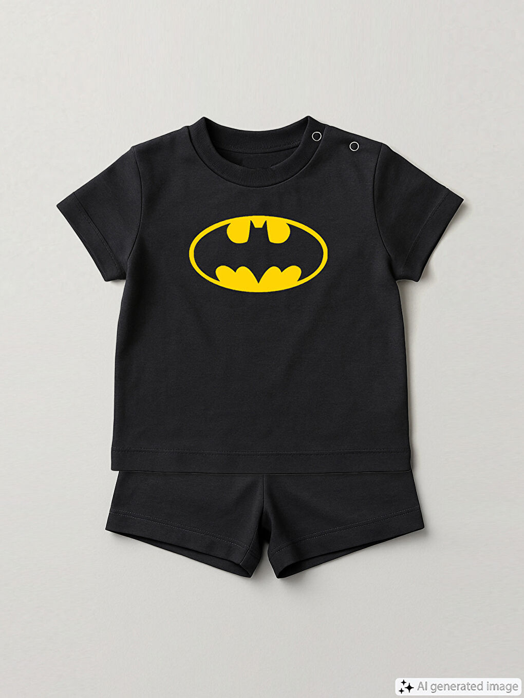 Batman Printed Baby Boys' Shortie Pyjama Set
