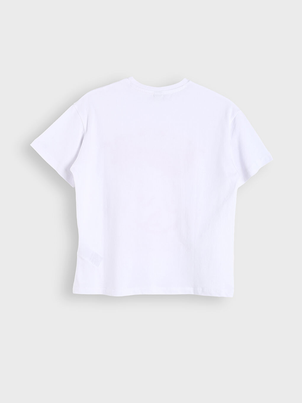 Crew Neck Printed Girls' T-Shirt-1