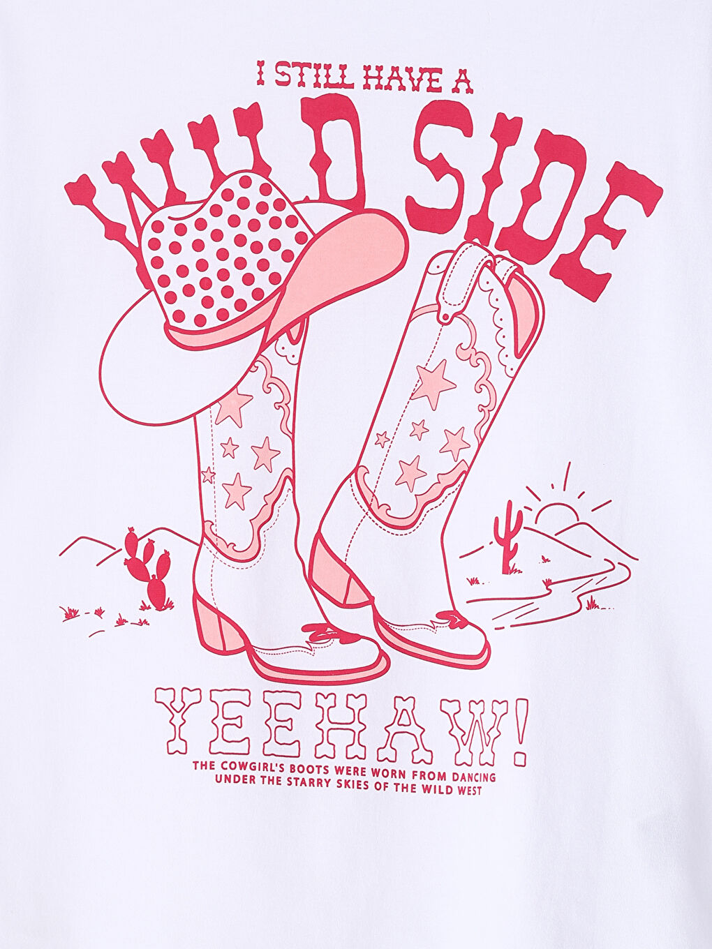 Crew Neck Printed Girls' T-Shirt-3