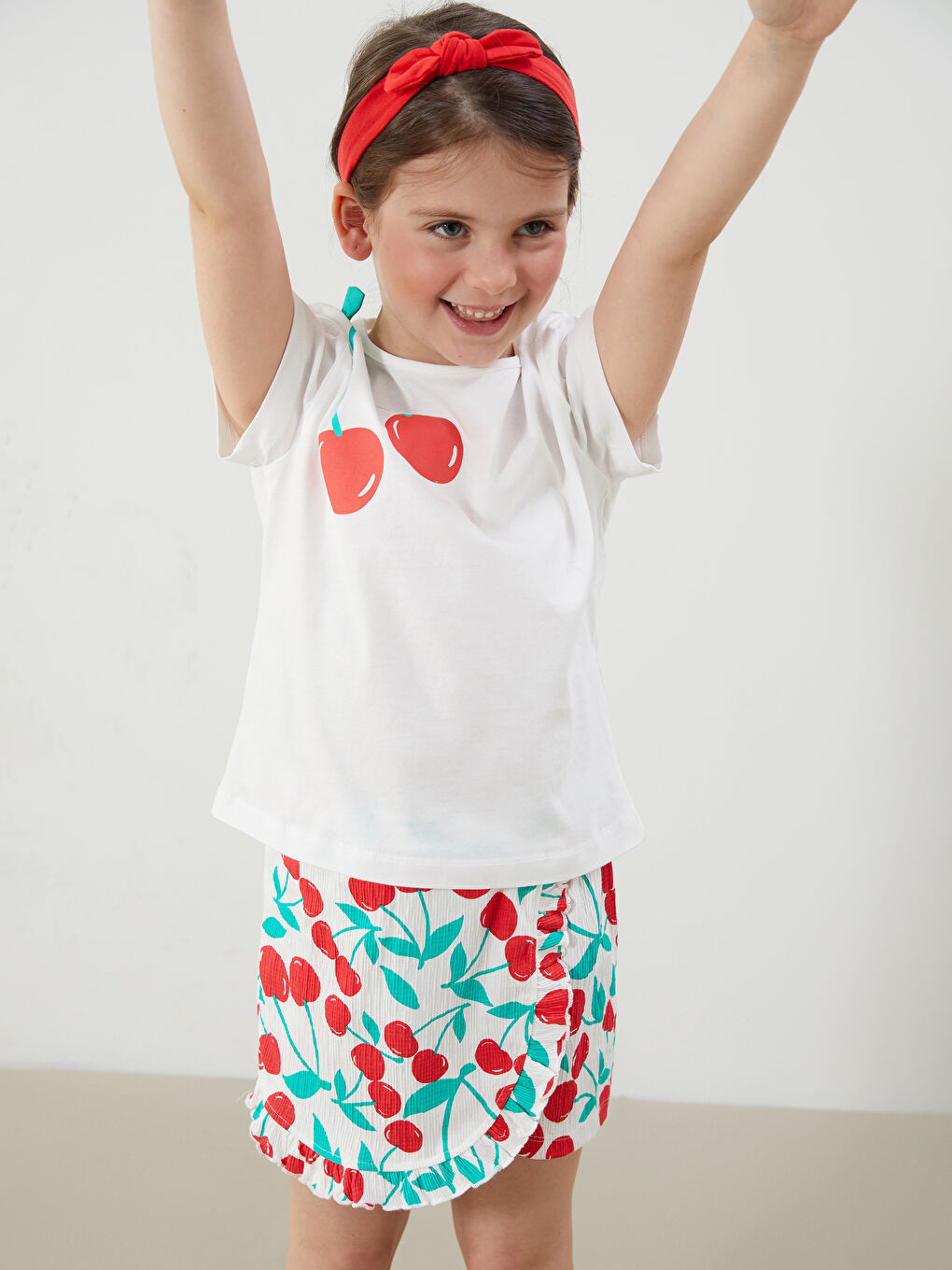 Baby Girls' T-Shirt Shorts Hair Band 3-Piece Set -S5FA11Z1-R9J