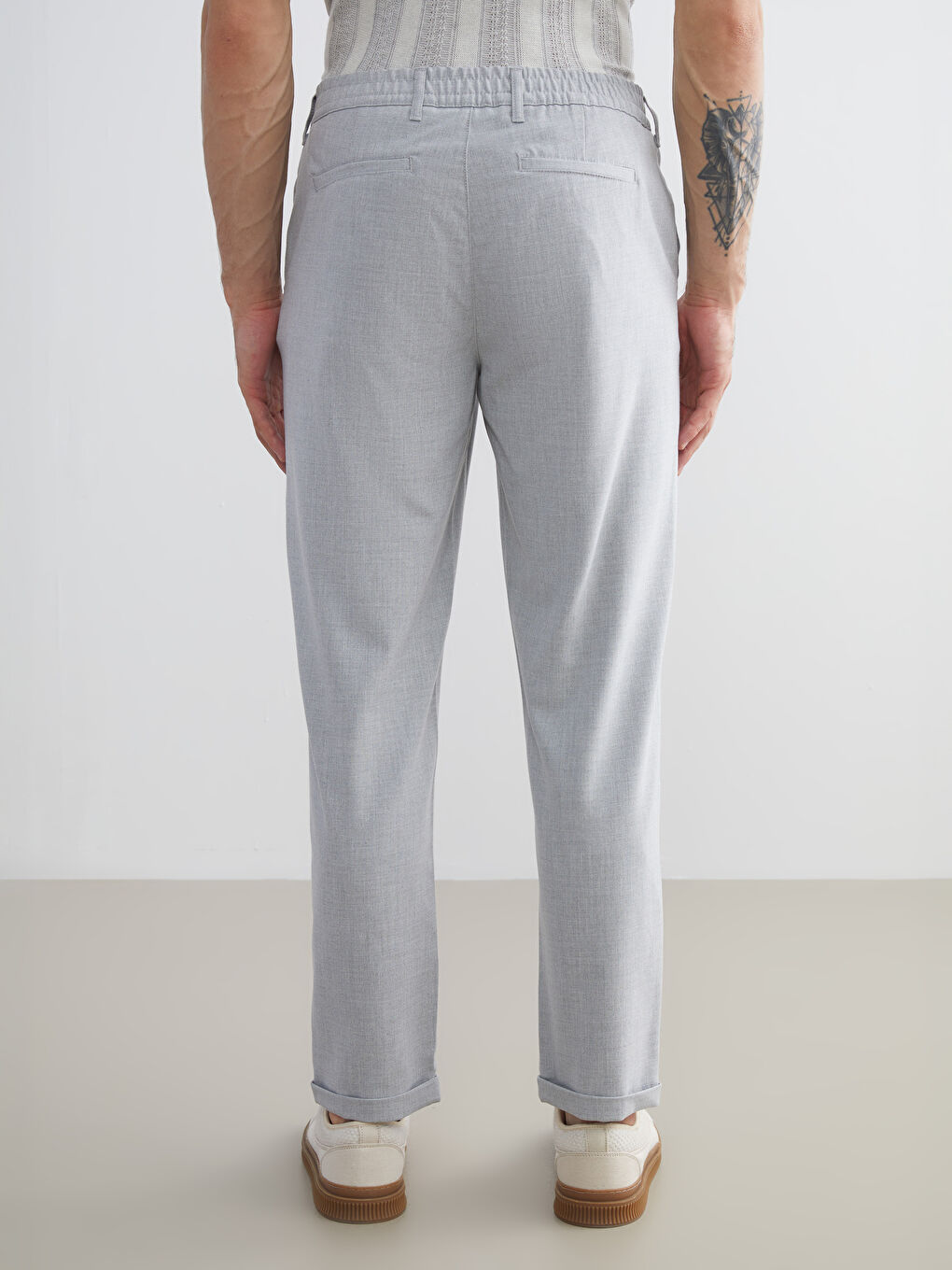 Gri Slim Fit Erkek Pantolon-3