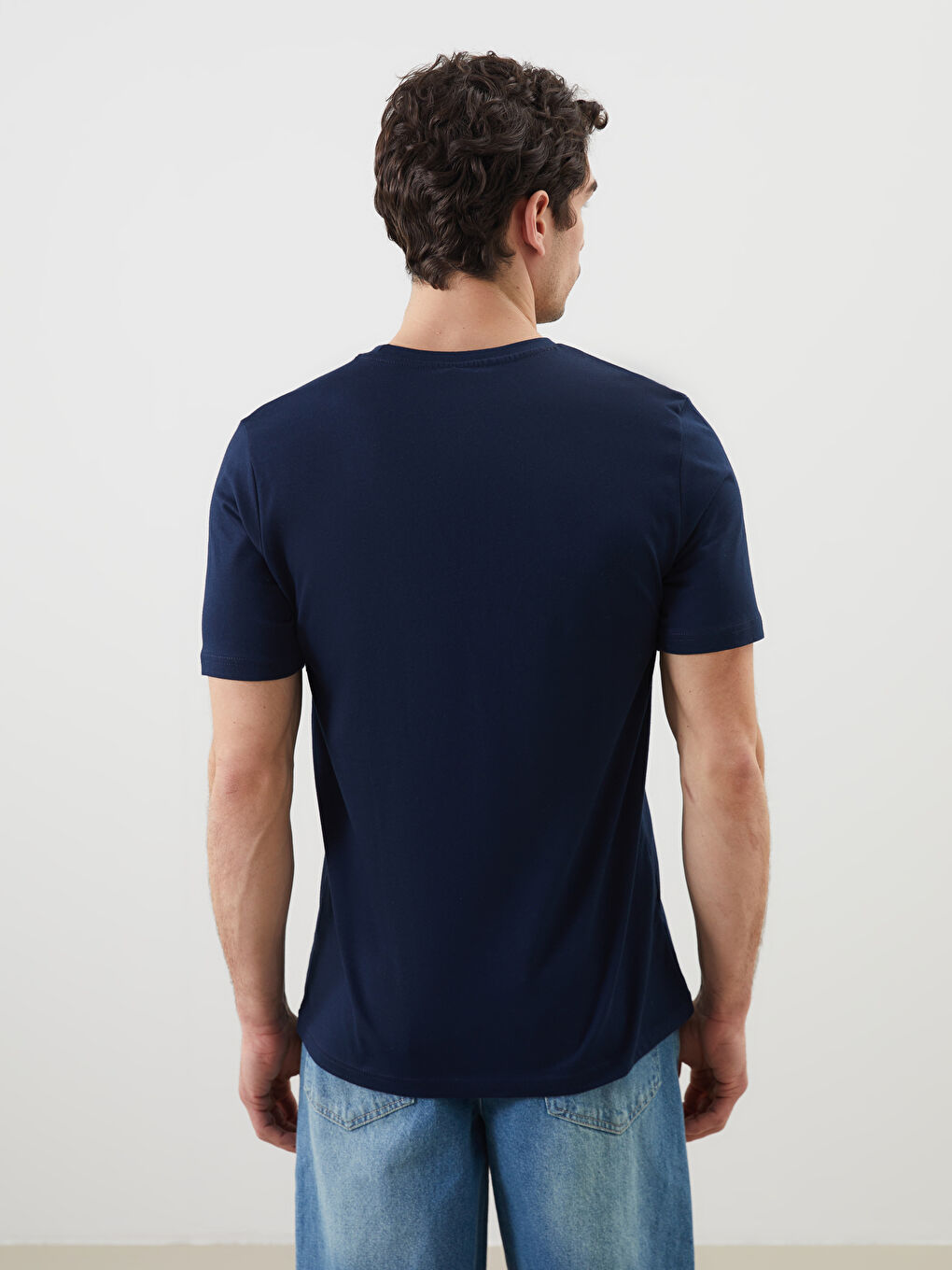 Crew Neck Short Sleeve Printed Combed Cotton Men's T-shirt -S5FA28Z8-DWP