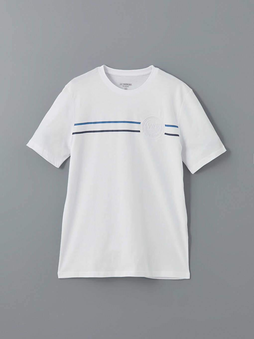 Crew Neck Short Sleeve Printed Combed Cotton Men's T-shirt -S5FA28Z8-Q6K