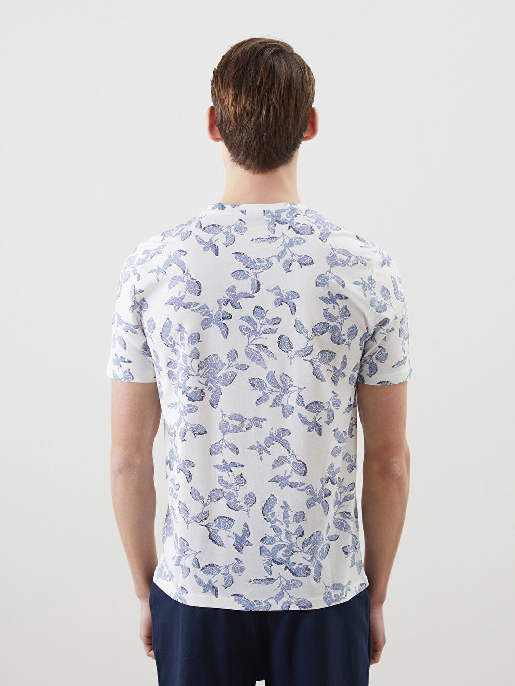 Crew Neck Short Sleeve Printed Combed Cotton Men's T-shirt -S5FA36Z8-LRA
