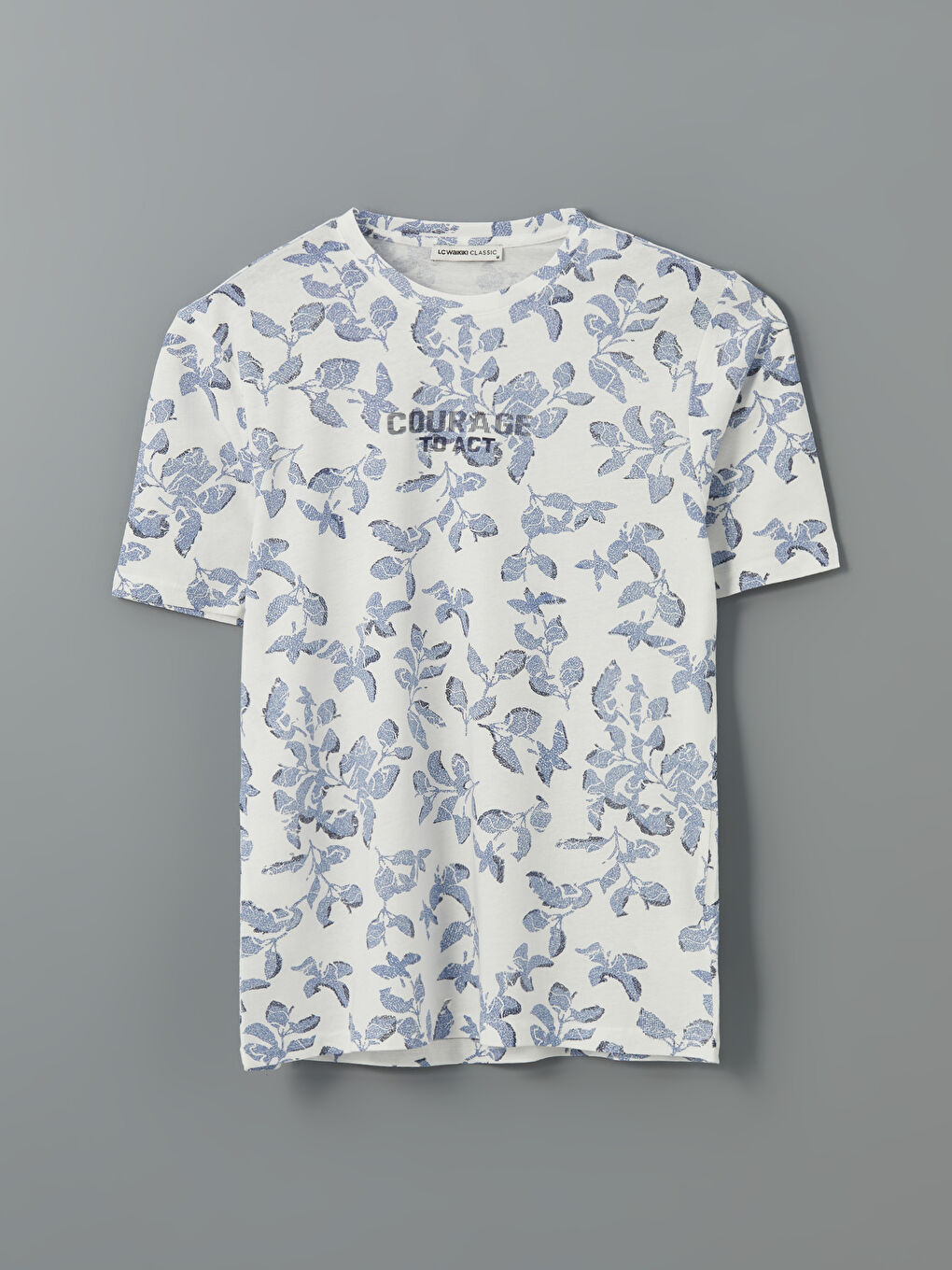 Crew Neck Short Sleeve Printed Combed Cotton Men's T-shirt -S5FA36Z8-LRA