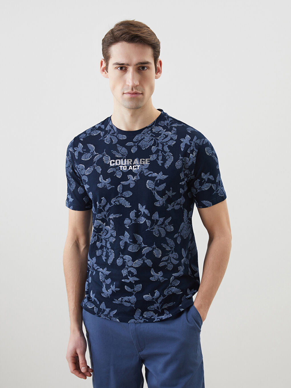 Crew Neck Printed Men's T-Shirt -S5FA36Z8-LSJ