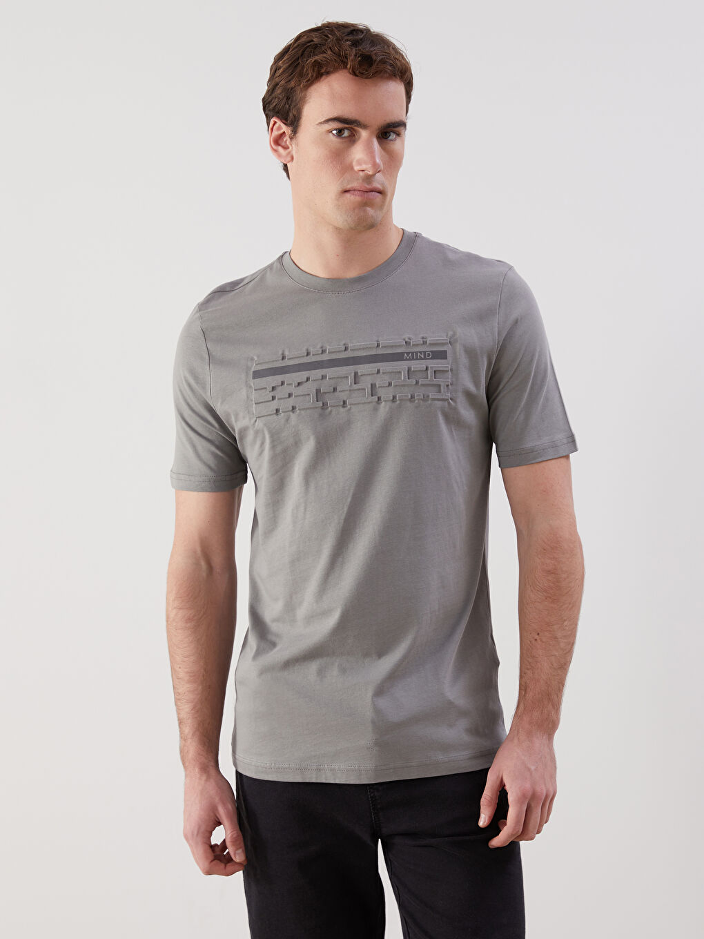Crew Neck Short Sleeve Printed Combed Cotton Men's T-shirt -S5FA44Z8-YLT