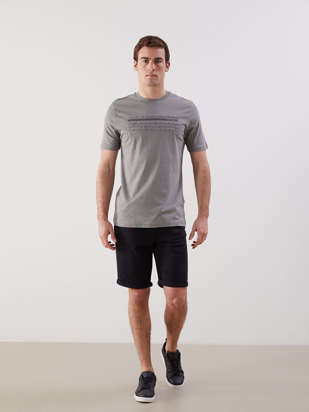 Crew Neck Short Sleeve Printed Combed Cotton Men's T-shirt -S5FA44Z8-YLT