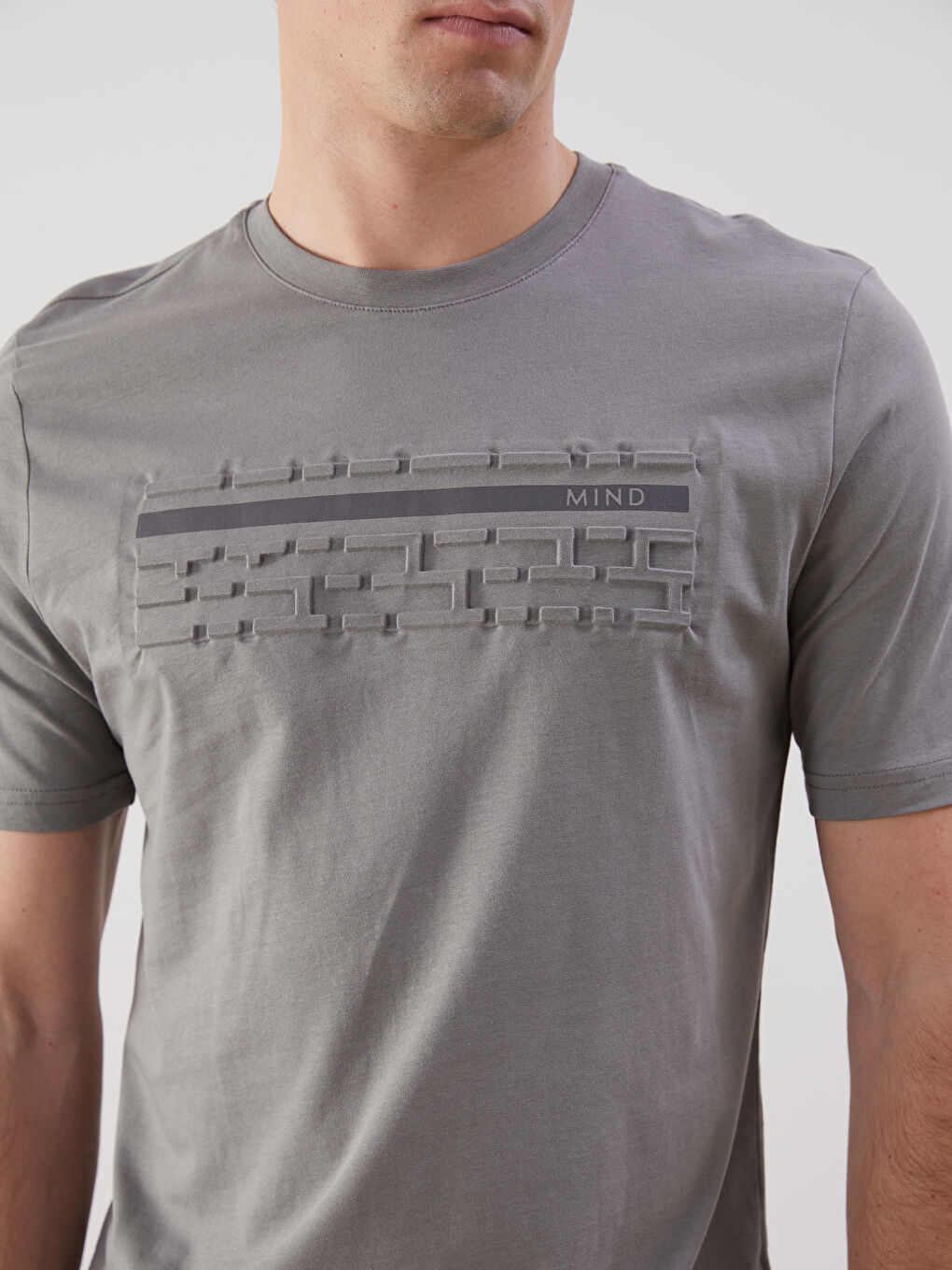 Crew Neck Short Sleeve Printed Combed Cotton Men's T-shirt -S5FA44Z8-YLT