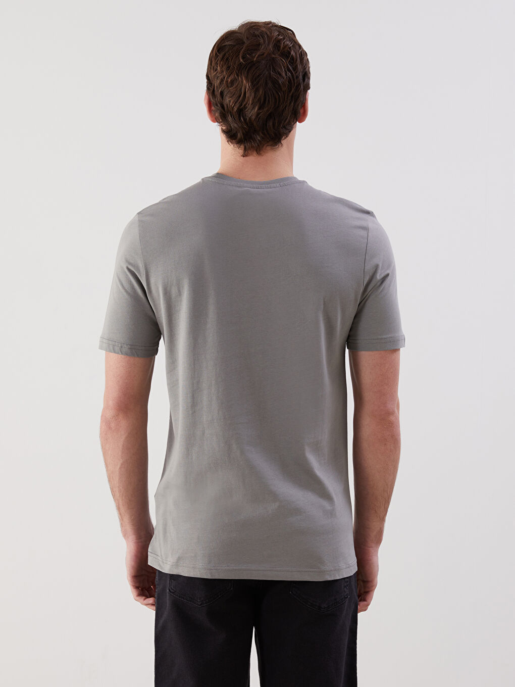 Crew Neck Short Sleeve Printed Combed Cotton Men's T-shirt -S5FA44Z8-YLT
