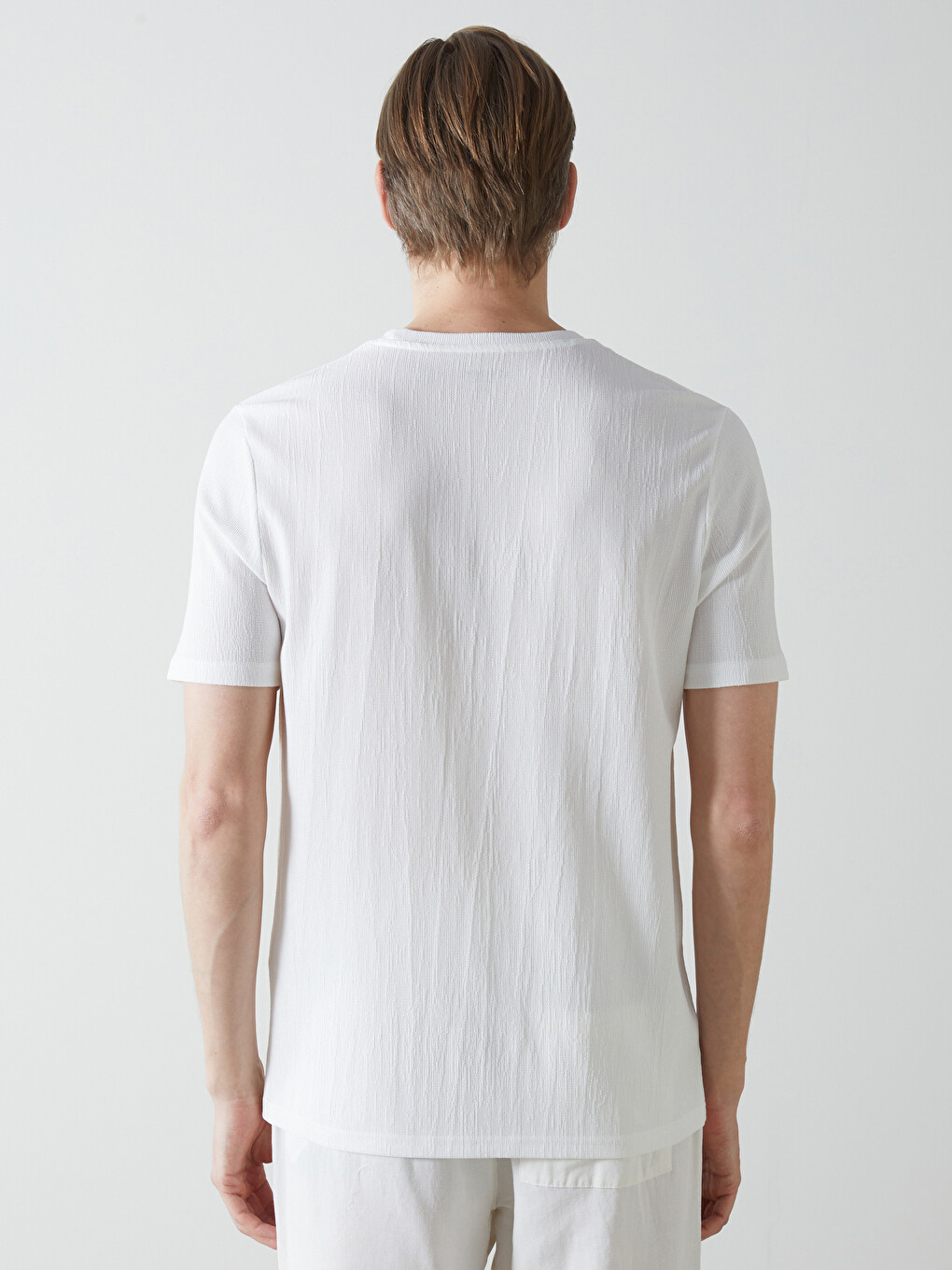 Tricou Cu Mânecă Scurtă Imprimat Pentru Bărbați Cu Guler Rotund-3