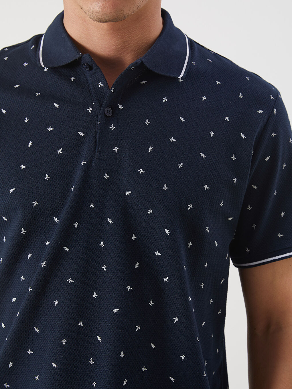 LCW Vision Polo Neck Short Sleeve Patterned Men's T-Shirt -S5FA70Z8-J2Y