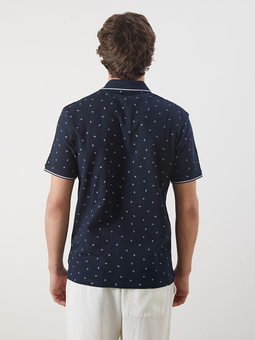 LC Waikiki Polo Neck Short Sleeve Men's Textured T-Shirt