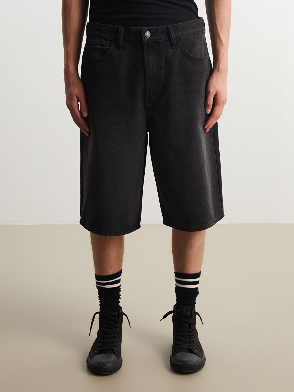 Relaxed Fit Men's Denim Shorts -S5FA71Z8-326