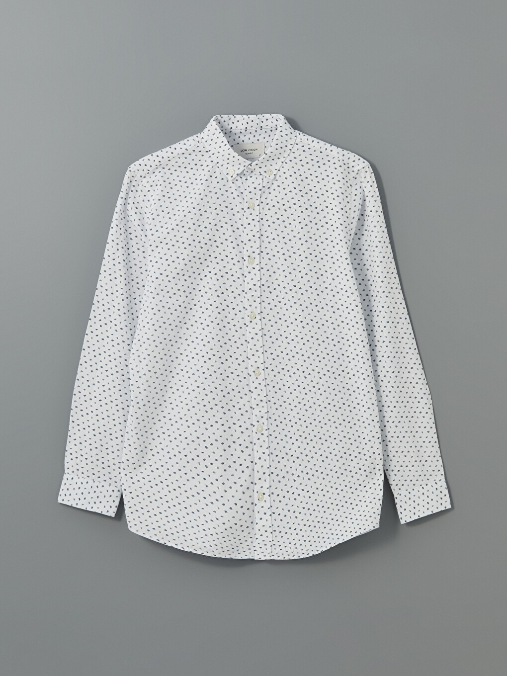 Beyaz Slim Fit Uzun Kollu Erkek Gömlek-4