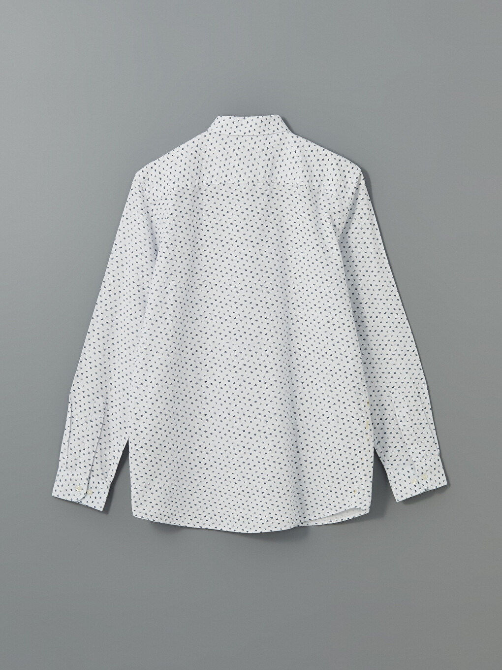 Beyaz Slim Fit Uzun Kollu Erkek Gömlek-5