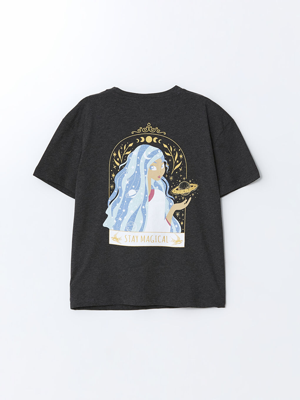 Crew Neck Girl's T-Shirt -S5FB07Z4-L8N